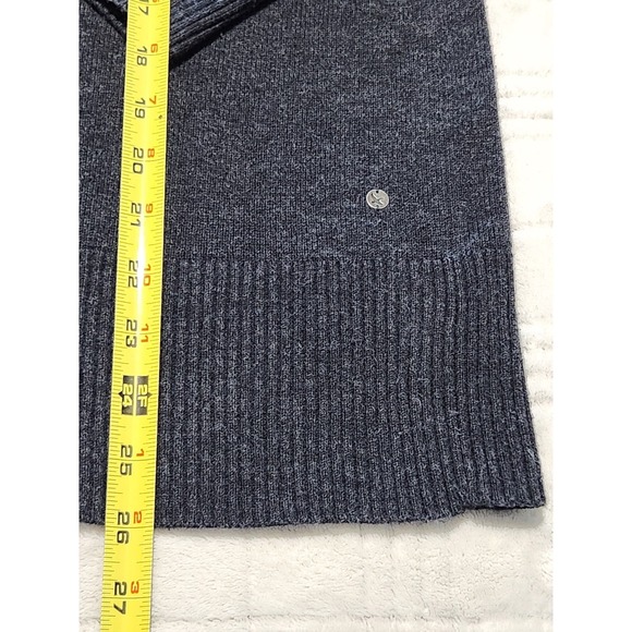 Eddie‎ Bauer Gray Quarter Button  100% Cotton XL Sweater Mock Neck - Picture 3 of 5